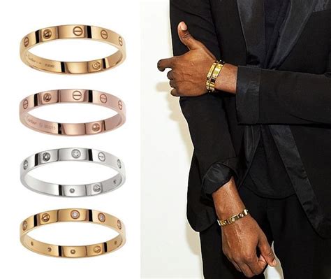 cartier bangle for men|men wearing cartier love bracelet.